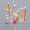 2ft. Pre-Lit Artificial Easter Egg and Carrots Ornament Twig Tree with 24 Warm White LED Lights